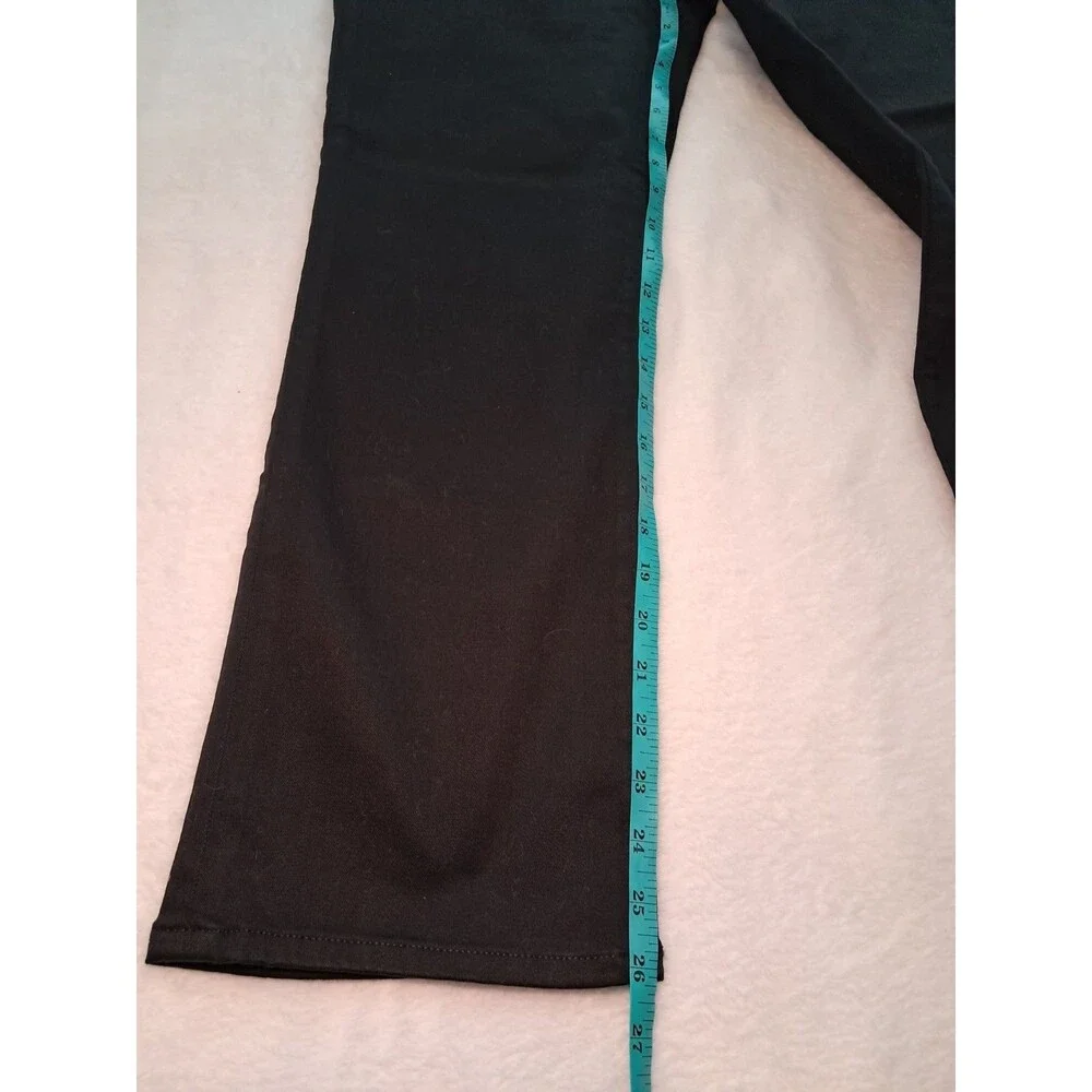 J.Crew '03 Mid-Rise Kickout Jeans Black Kicky Hem High Rise CC527 Size 28 NWT